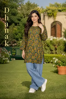 1 Pc Women's Stitched Dhanak Printed Shirt