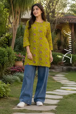 1 Pc Women's Stitched Dhanak Printed Shirt