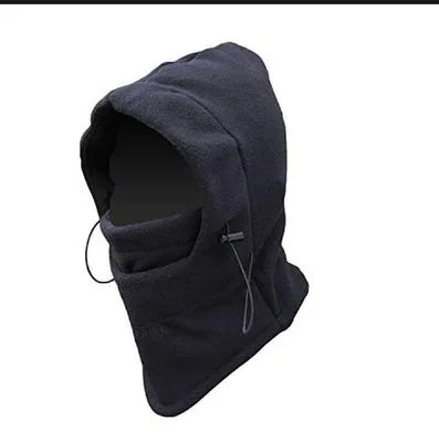 Black Fleece Balaclava for Men Women Winter Warm