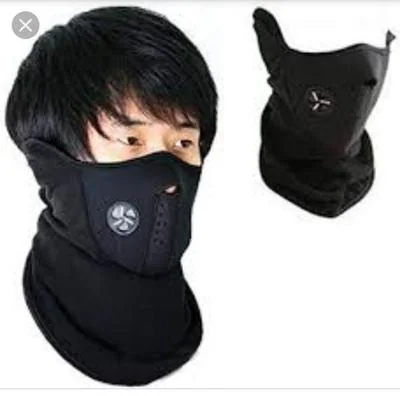 Black Full Face Bike Mask for Men Women Winter Use