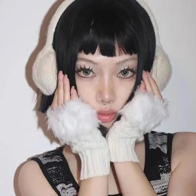 Off White Wool Fingerless Gloves for Women