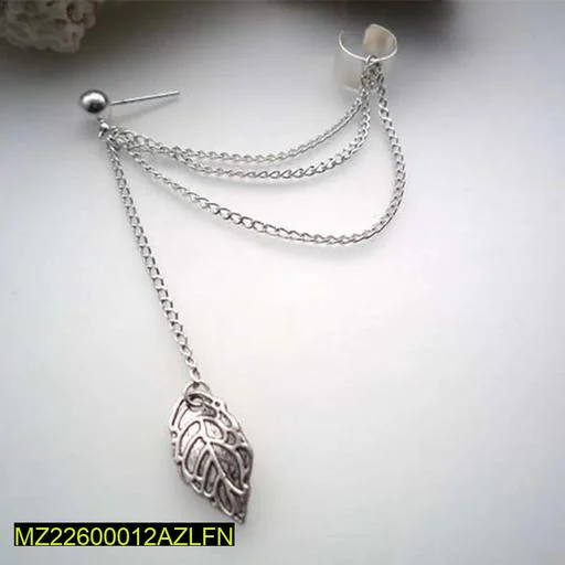 Trendy Silver Earcuffs for Women Party Eid Fashion Jewelry thumbnail 2