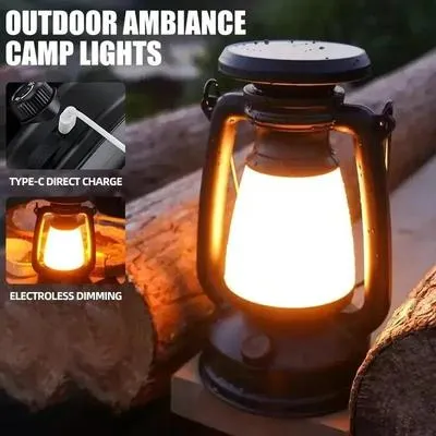 Rechargeable Camping Lantern Black ABS thumbnail 4