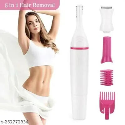 Rechargeable Women's Hair Trimmer with 5 Attachments