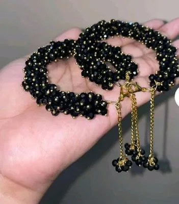 Black Crystal Gajrey for Women Bridal Wear thumbnail 2