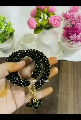 Black Crystal Gajrey for Women Bridal Wear thumbnail 4