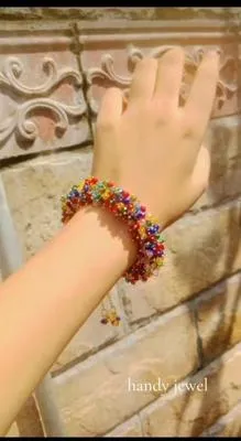 Multicolor Indian Gajrey Bracelet for Women thumbnail 4