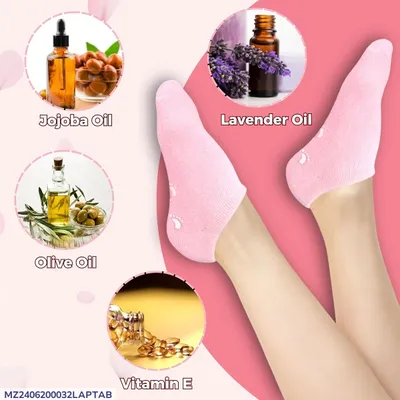Purple Silicone Anti-Crack Foot Socks for Men Women thumbnail 1