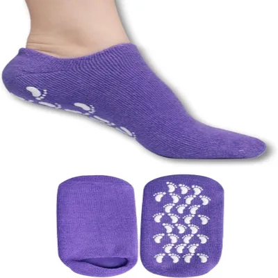 Purple Silicone Anti-Crack Foot Socks for Men Women thumbnail 2