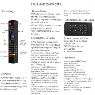 Smart TV Controller Black 12" Sixaxis Sensing thumbnail 2