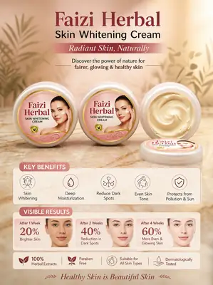  Faizi Herbal Whitening Face Cream 60gm 30ml