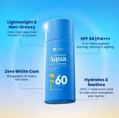 Spectra Block Aqua Fluid Sunscreen SPF 60PA+50ml-All Skin