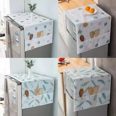 1 Pc Cotton Printed Refrigerator Cover 1