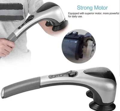 Mini Massager Gun Black ABS 100W 2000mAh thumbnail 2
