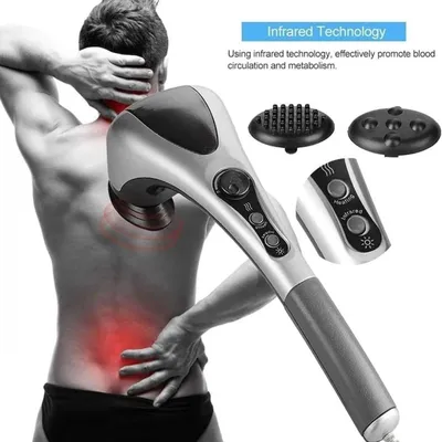 Mini Massager Gun Black ABS 100W 2000mAh thumbnail 3