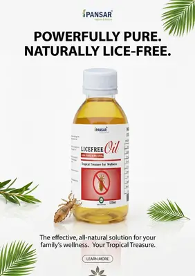 Lice Free Hair Oil | Anti Lice Oil Lice Oil Lice Killer Oil Anti Lice Killing Oil Herbal Anti Lice OiL IPANSAR™ thumbnail 3