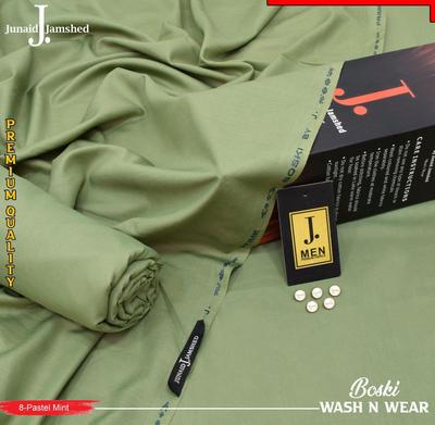 Men's Wash & Wear Plain Green Suit Boski