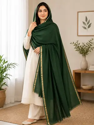 Women's Pashmina Wool Plain Shawl
