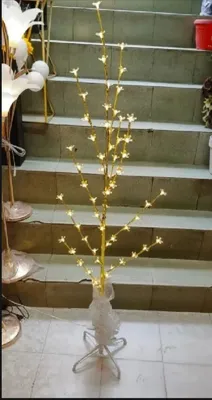 Rechargeable Golden Tree Decor Lamp 2M Metal thumbnail 2