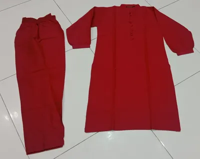 Chic Maroon Cotton Shirt and Trouser Set - 2 Pcs for Everyday Wear thumbnail 2