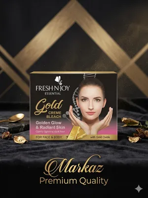 Fresh-N-Joy Gold Creme Bleach 35ml Golden Glow Face & Body thumbnail 1