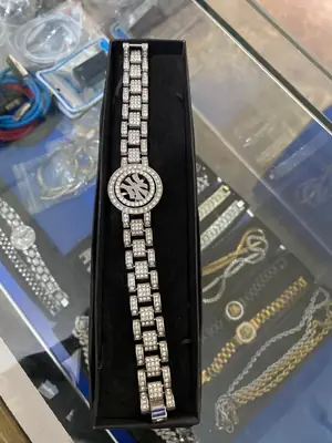 Luxury Iced Stainless Steel Bracelet (Rolex Crown / NY Logo Design) thumbnail 5