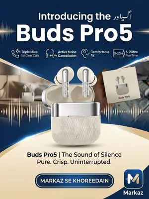 Buds Pro 5 Black – Premium ANC/ENC Wireless Earbuds