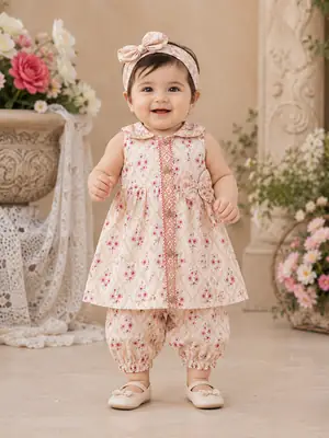 2 Pcs Girl's Lawn Printed Stitched Suit
