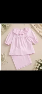 2 Pcs Girl's Lawn Plain Shirt And Trouser Suit thumbnail 2