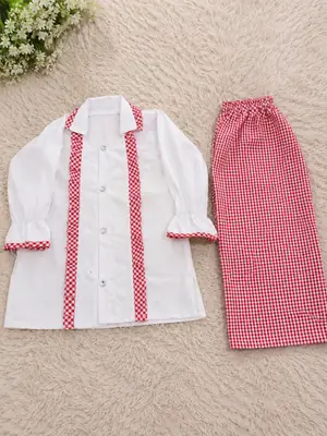 2 Pcs Girl's Cotton Printed Shirt And Trouser Suit thumbnail 2