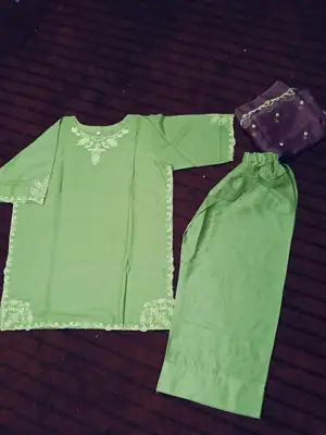 3 Pcs Women's Stitched Cotton Lawn Embroidered Suit thumbnail 8