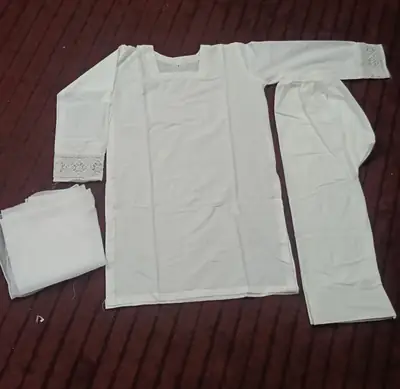 3 Pcs Women's Stitched Cotton Lawn Embroidered Suit thumbnail 4