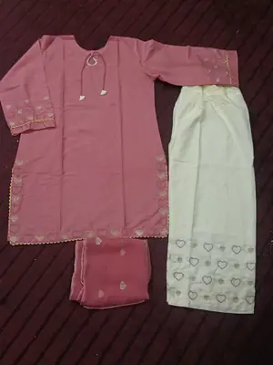 3 Pcs Women's Stitched Cotton Lawn Embroidered Suit thumbnail 8