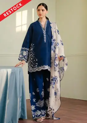 3 Pcs Trendy Women's Stitched Cotton Lawn Embroidered Suit thumbnail 5