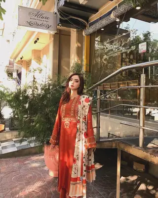 3 Pcs Women's Stitched Cotton Lawn Embroidered Suit thumbnail 5