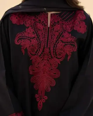 Mahnoor 3 Pcs Women's Stitched Linen Embroidered Suit thumbnail 5