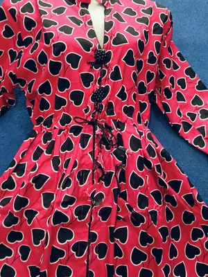 2 Pcs Women's Stitched poly Cotton Printed Frock And Trouser thumbnail 3