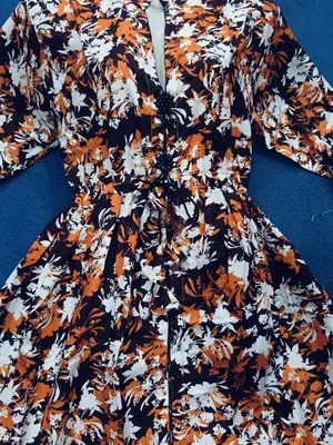 2 Pcs Women's Stitched poly Cotton Printed Frock And Trouser thumbnail 3