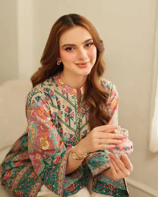 Rangoon 2 Pcs Women's Stitched Grip Silk Printed Shirt And Trouser thumbnail 5