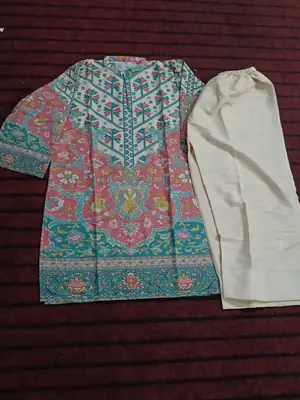Rangoon 2 Pcs Women's Stitched Grip Silk Printed Shirt And Trouser thumbnail 8