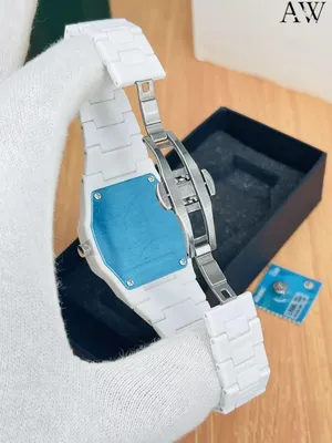 Men's White Carbon Fiber Analog Watch 33mm thumbnail 2