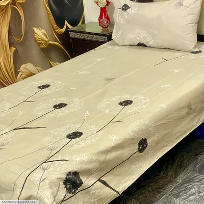 4 Pcs Cotton Printed Single Bedsheet thumbnail 1