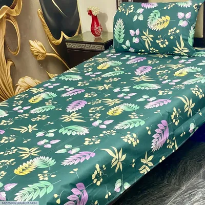 4 Pcs Cotton Printed Single Bedsheet thumbnail 1