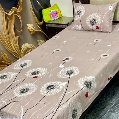 4 Pcs Cotton Printed Single Bedsheet thumbnail 1