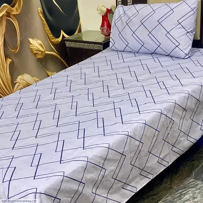 4 Pcs Cotton Printed Single Bedsheet thumbnail 1