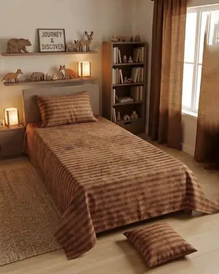 2 Pcs Cotton Printed Single Bedsheet