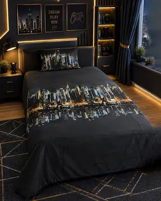 2 Pcs Cotton Printed Single Bedsheet