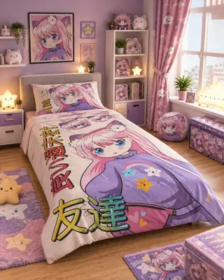 2 Pcs Cotton Printed Single Bedsheet