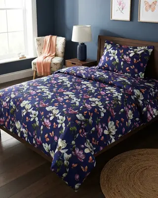 2 Pcs Cotton Printed Single Bedsheet