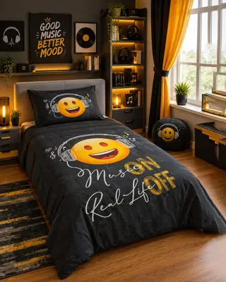2 Pcs Cotton Printed Single Bedsheet